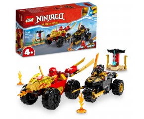 LEGO® NINJAGO® Bitwa samochodowo-motocyklowa między Kaiem a Rasem 71789
