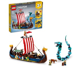 LEGO® Creator Statek wikingów i wąż z Midgardu 31132